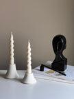 Round Jesmonite Candlestick Holder: Minimalist Table Decor