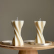 Handmade Wavy Soy Wax Pillar Candle | Home Decor