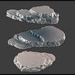 Floating Ice Shelves - DND & Wargaming Terrain - EC3D Wilds of Wintertide, Snow, Arctic, Cold, scatter scenery, Pathfinder 2E, Fantasy