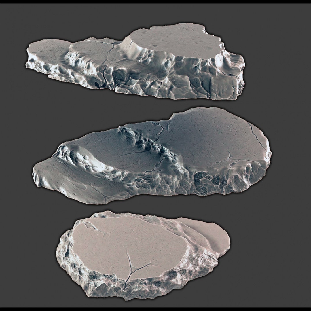 Floating Ice Shelves - DND & Wargaming Terrain - EC3D Wilds of Wintertide, Snow, Arctic, Cold, scatter scenery, Pathfinder 2E, Fantasy