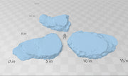 Floating Ice Shelves - DND & Wargaming Terrain - EC3D Wilds of Wintertide, Snow, Arctic, Cold, scatter scenery, Pathfinder 2E, Fantasy