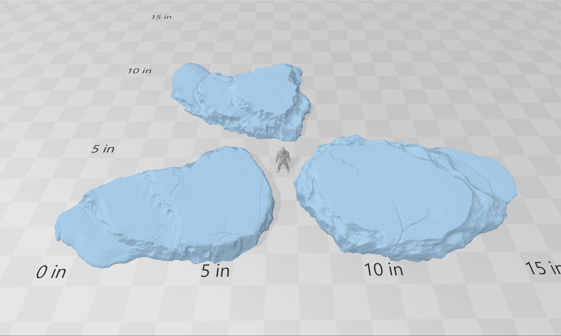 Floating Ice Shelves - DND & Wargaming Terrain - EC3D Wilds of Wintertide, Snow, Arctic, Cold, scatter scenery, Pathfinder 2E, Fantasy