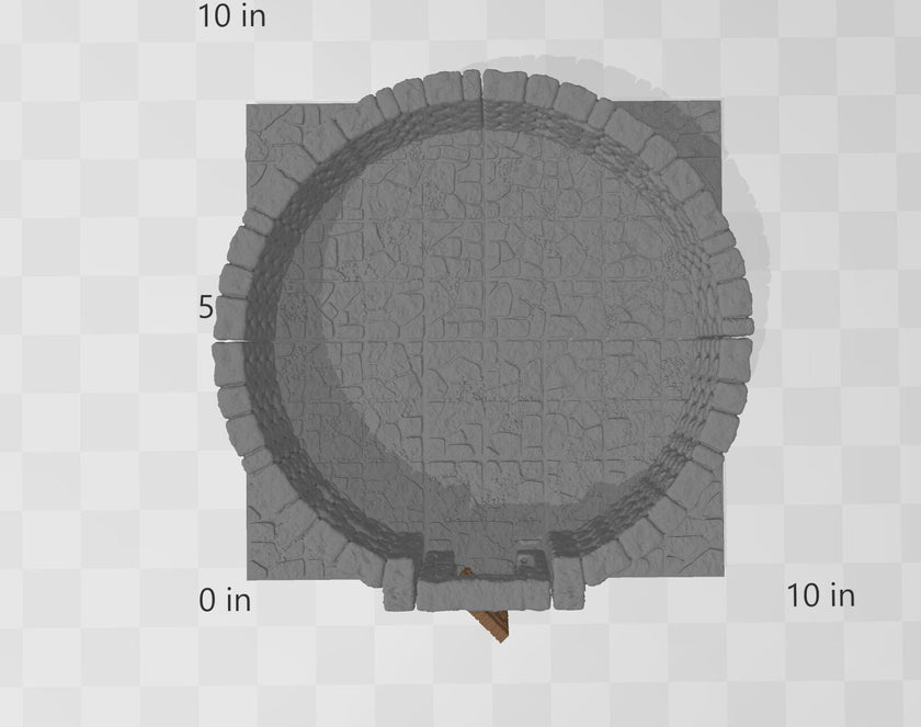 MAGNETIC Dungeon Tiles Large Round Room - Dungeon Theme | Tabletop Terrain | Dungeons And Dragons, D&D, Pathfinder, Wargaming Dragonlock