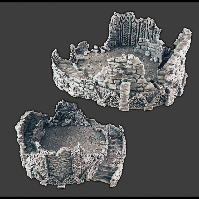 Wintry / Regular Ruins - DND & Wargaming Terrain - EC3D Wilds of Wintertide, Snow, Arctic, Cold, scatter scenery, Pathfinder 2E, Fantasy
