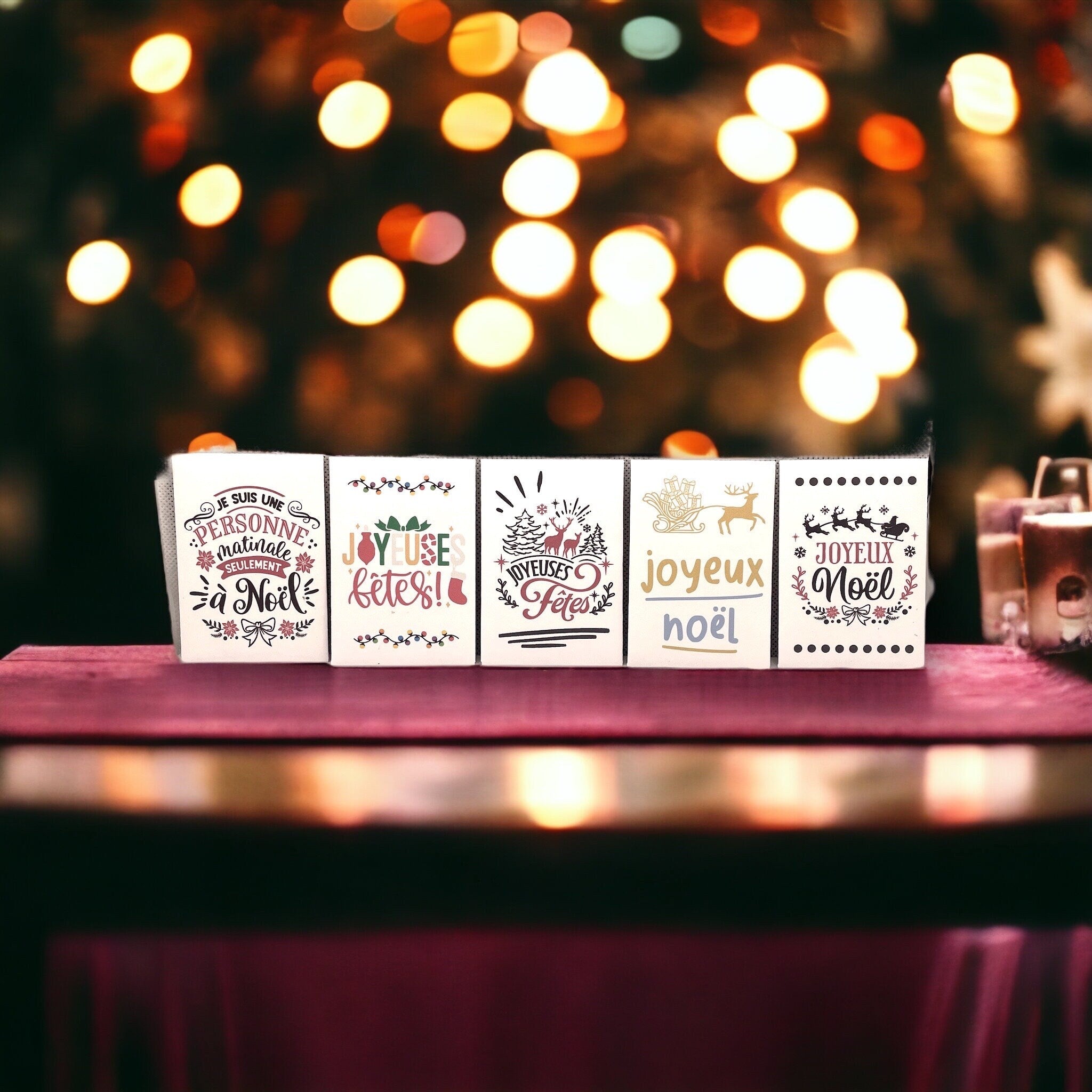 Seed Packages - Christmas - French - Paquets de graines françaises pour Noël - Comprend 10 paquets de graines de pavot