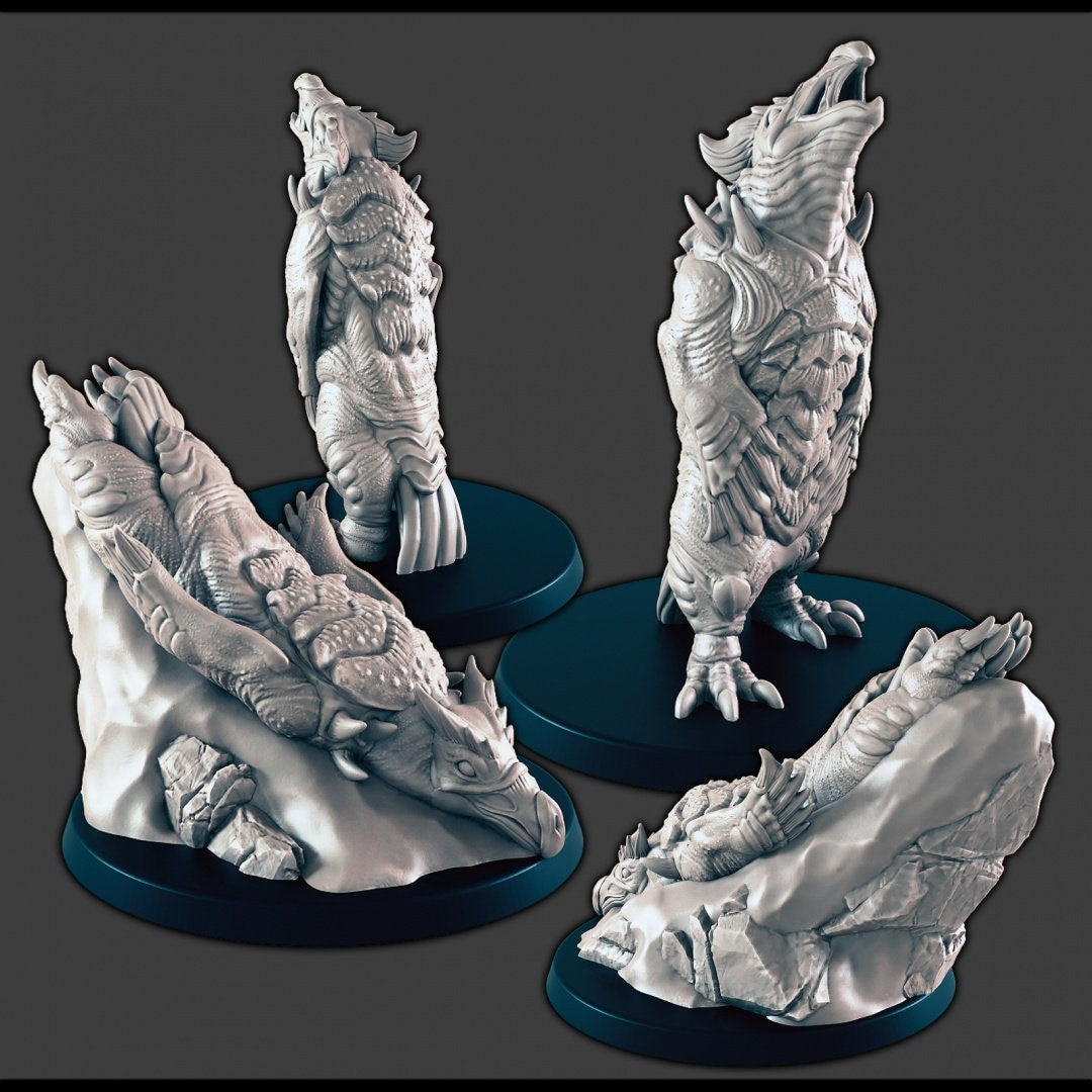 Dire Penguin - DND mini - EC3D Wintertide, Winter Miniature | Animal | Nature | 5E 2E | Ice | Large | Snow | Arctic | Pathfinder | Bird