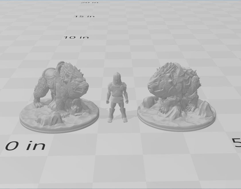 Armored Sabertooth / Battlecats - DND mini - EC3D Wintertide, Winter Miniature | Animal | 5E 2E | Ice | Cat | Snow | Arctic | Pathfinder