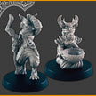 Desert Catfolk - Seer and Guide - DND mini, EC3D Scorching Sands, Desert Miniatures | Tabaxi | Male| Female | Villager | Commoner | NPC