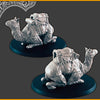 Camels - DND mini, EC3D Scorching Sands, Desert Miniatures | Animal | Pack | Oasis | Eastern | Arabian | Sand | Large | Caravan