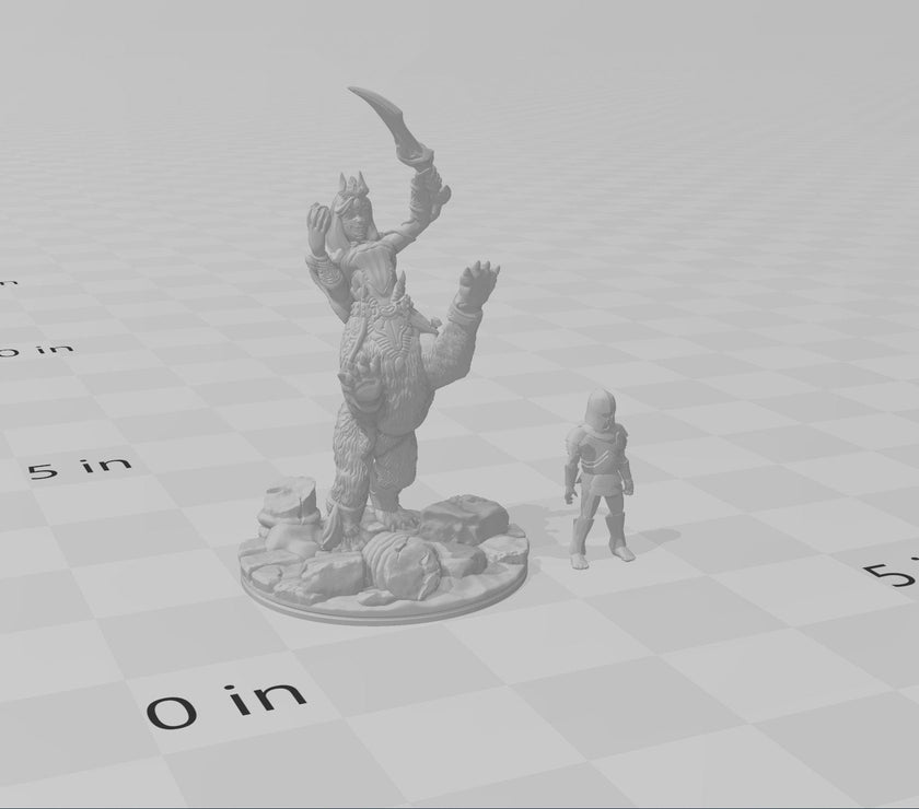 Lamia - DND mini, EC3D Scorching Sands, Desert Miniatures | Cat | Pyramid | Oasis | Eastern | Arabian | Sand | Large | Boss | Legendary