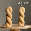 Snail Tail Soy Pillar Candle: Sculptural Home Decor