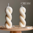 Snail Tail Soy Pillar Candle: Sculptural Home Decor