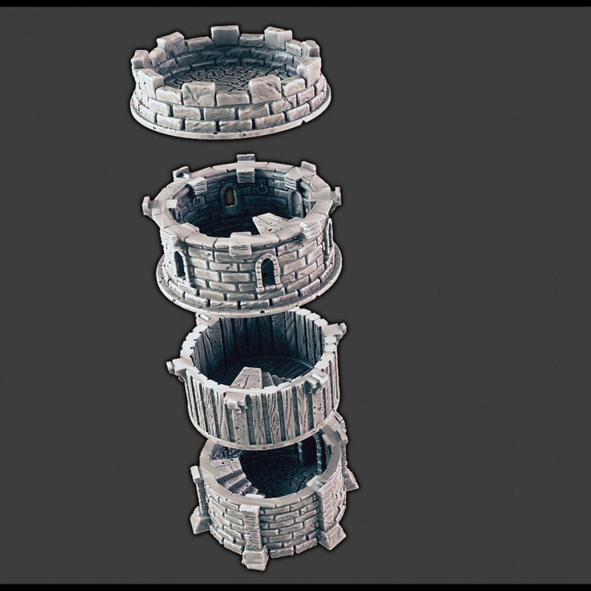 Watchtower - DND & Wargaming Terrain - EC3D Wintertide, Snow, Arctic, scatter scenery, Pathfinder 2E, Fantasy Nature Rock, Medieval Fantasy