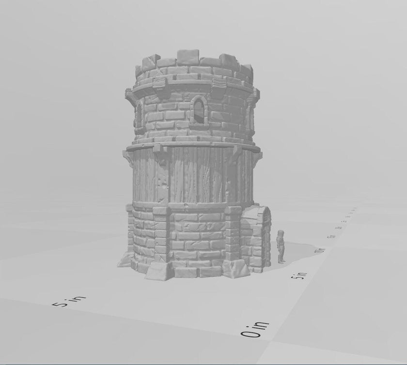 Watchtower - DND & Wargaming Terrain - EC3D Wintertide, Snow, Arctic, scatter scenery, Pathfinder 2E, Fantasy Nature Rock, Medieval Fantasy