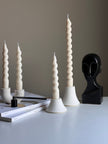 Round Jesmonite Candlestick Holder: Minimalist Table Decor