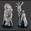 Klaus the Druid and Krampus - DND miniatures - EC3D Wintertide, Human | Druid | Wendigo | Christmas | 32mm | Snow | Arctic | Winter
