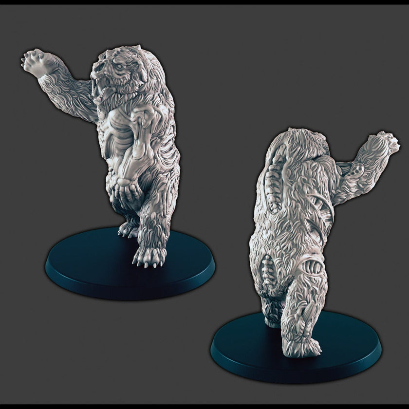 Undead Bear - DND mini - EC3D Wintertide, Winter Miniature | Bear | Animal | Cold | 32mm | Snow | Arctic | Pathfinder | Large Monster