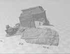 Sinking Tomb  - DND Terrain, EC3D Scorching Sands, Desert Miniatures | Temple | Sand  | Dunes | Scatter Scenery | Pathfinder | Wargaming