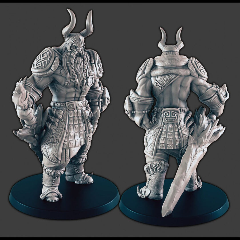 Frost Giants - DND mini - EC3D Wintertide, Winter Miniature | Male and Female | Giant | 5E 2E | Ice | Huge | Snow | Arctic | Pathfinder