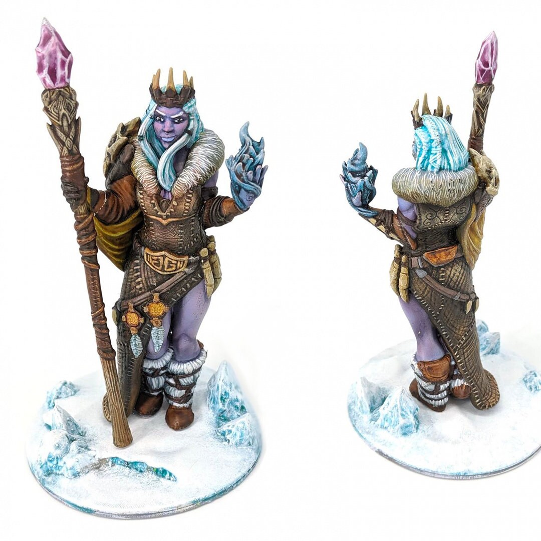 Frost Giants - DND mini - EC3D Wintertide, Winter Miniature | Male and Female | Giant | 5E 2E | Ice | Huge | Snow | Arctic | Pathfinder