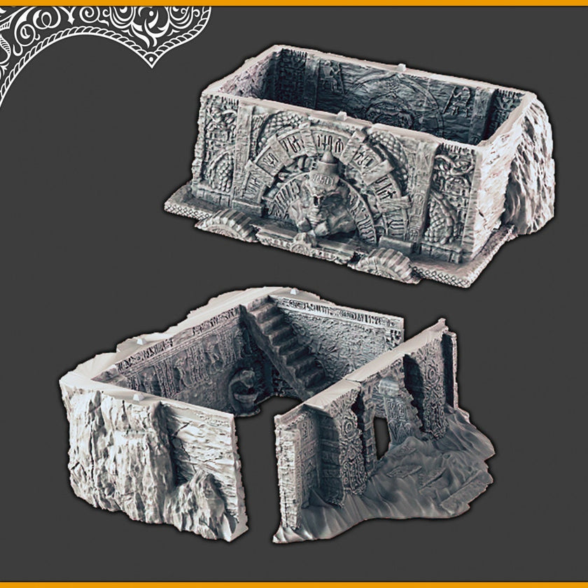 Desert Tomb - DND and Wargaming Terrain, EC3D - Desert Miniatures | Temple | Sand  | Dunes, Scatter Scenery, Pathfinder