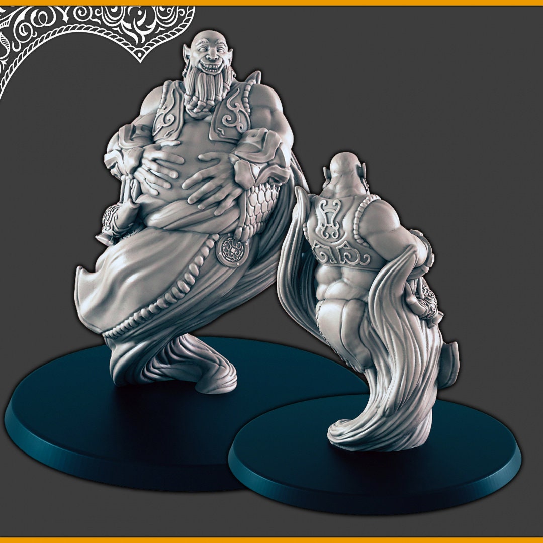 Elemental Djinn - DND mini, EC3D Scorching Sands, Desert Miniatures | Fire | Earth | Water | Air | Genie | Sand | Eastern | Djinni