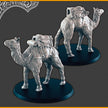 Camels - DND mini, EC3D Scorching Sands, Desert Miniatures | Animal | Pack | Oasis | Eastern | Arabian | Sand | Large | Caravan