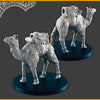 Camels - DND mini, EC3D Scorching Sands, Desert Miniatures | Animal | Pack | Oasis | Eastern | Arabian | Sand | Large | Caravan