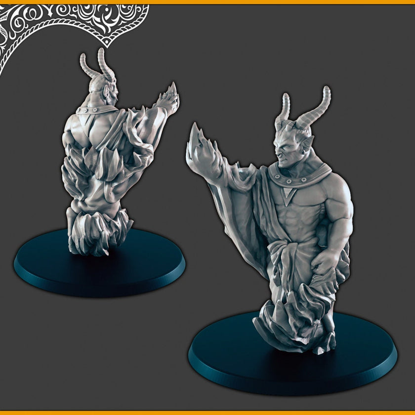 Efreeti -  DND mini, EC3D Scorching Sands, Desert Miniatures | Elemental | Fire | Oasis | Arabian | Dunes | Genie | Djinn | Dao