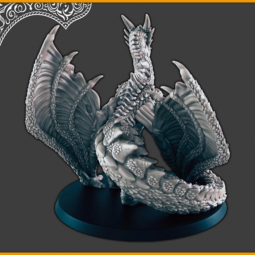 Wyvern mini - DND mini, EC3D Scorching Sands, Desert Miniatures | Dragon | Oasis | Huge | Lich | Eastern | Pathfinder