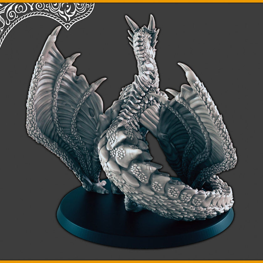 Wyvern mini - DND mini, EC3D Scorching Sands, Desert Miniatures | Dragon | Oasis | Huge | Lich | Eastern | Pathfinder