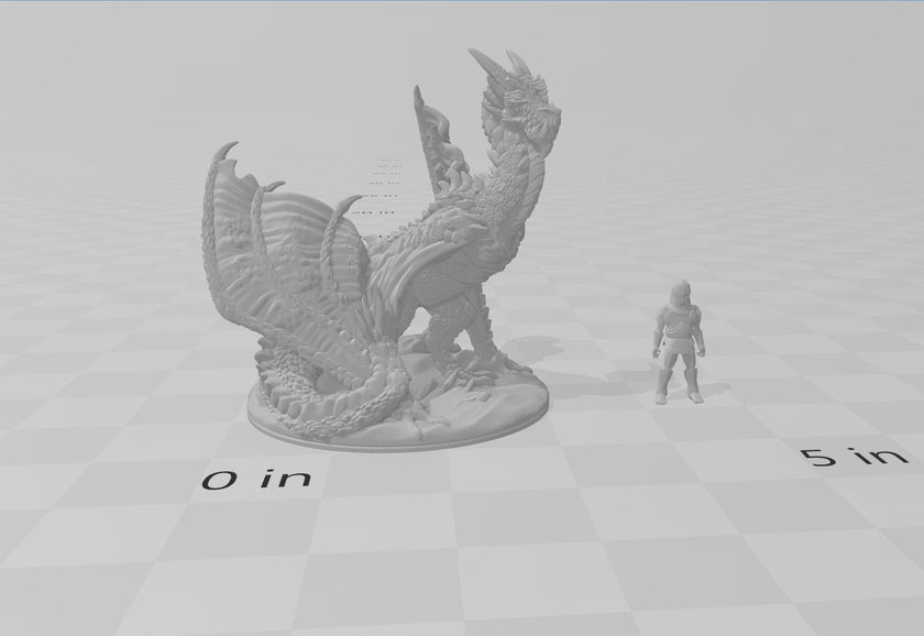 Wyvern mini - DND mini, EC3D Scorching Sands, Desert Miniatures | Dragon | Oasis | Huge | Lich | Eastern | Pathfinder