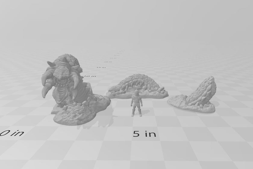 Sand Worm - DND mini, EC3D Scorching Sands, Desert Miniatures | Wyrm | Huge | Tunnel | Boss | Eastern | Pathfinder | Legendary