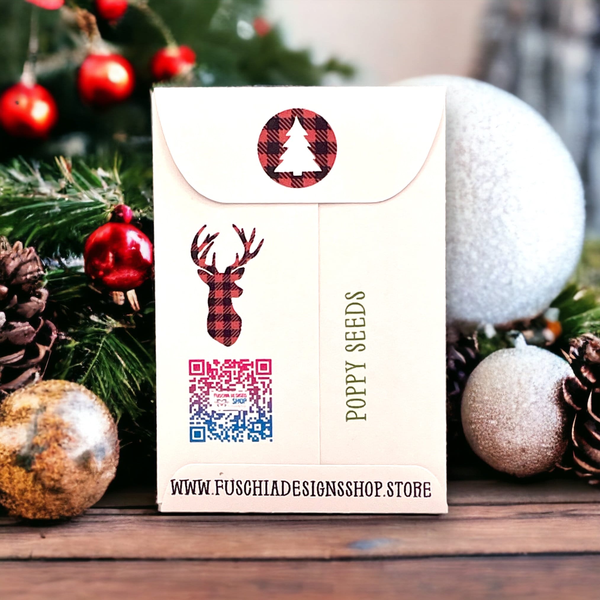 Seed Packages - Christmas - Woodland Creature Designs - Ornament or Gift Tag - Includes 10 Packs of seeds