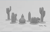 Desert Plants and Cactii - 28mm DND Terrain, EC3D Scorching Sand, Desert Scenery | Cactus | Dunes | Scatter | Pathfinder | Wargaming Oasis