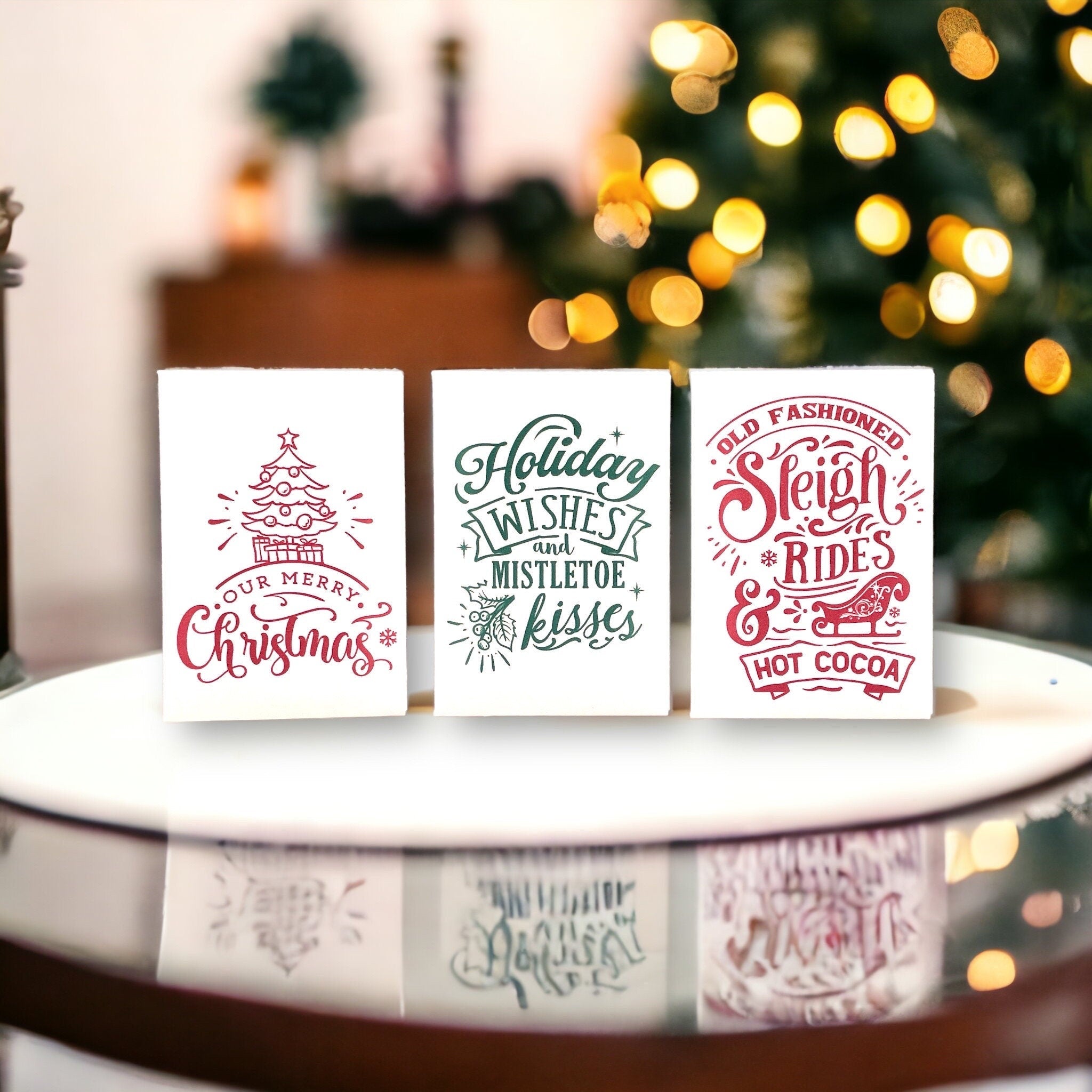 Seed Packages - Christmas - Vintage Design - Ornament or Gift Tag - Includes 10 Packs of seeds