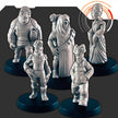 Sci-Fi Alien Civilians mini set - EC3D | Legion | Cyberpunk | Starfinder | Scifi | Futuristic | Cybernetic | Alien | Male | Female