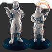 Sci-fi Explorers and Scientists mini set - EC3D | Legion | Cyberpunk | Starfinder | Scifi | Futuristic | Cybernetic | Space | Male | Female