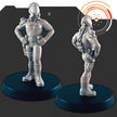 Sci-fi Explorers and Scientists mini set - EC3D | Legion | Cyberpunk | Starfinder | Scifi | Futuristic | Cybernetic | Space | Male | Female