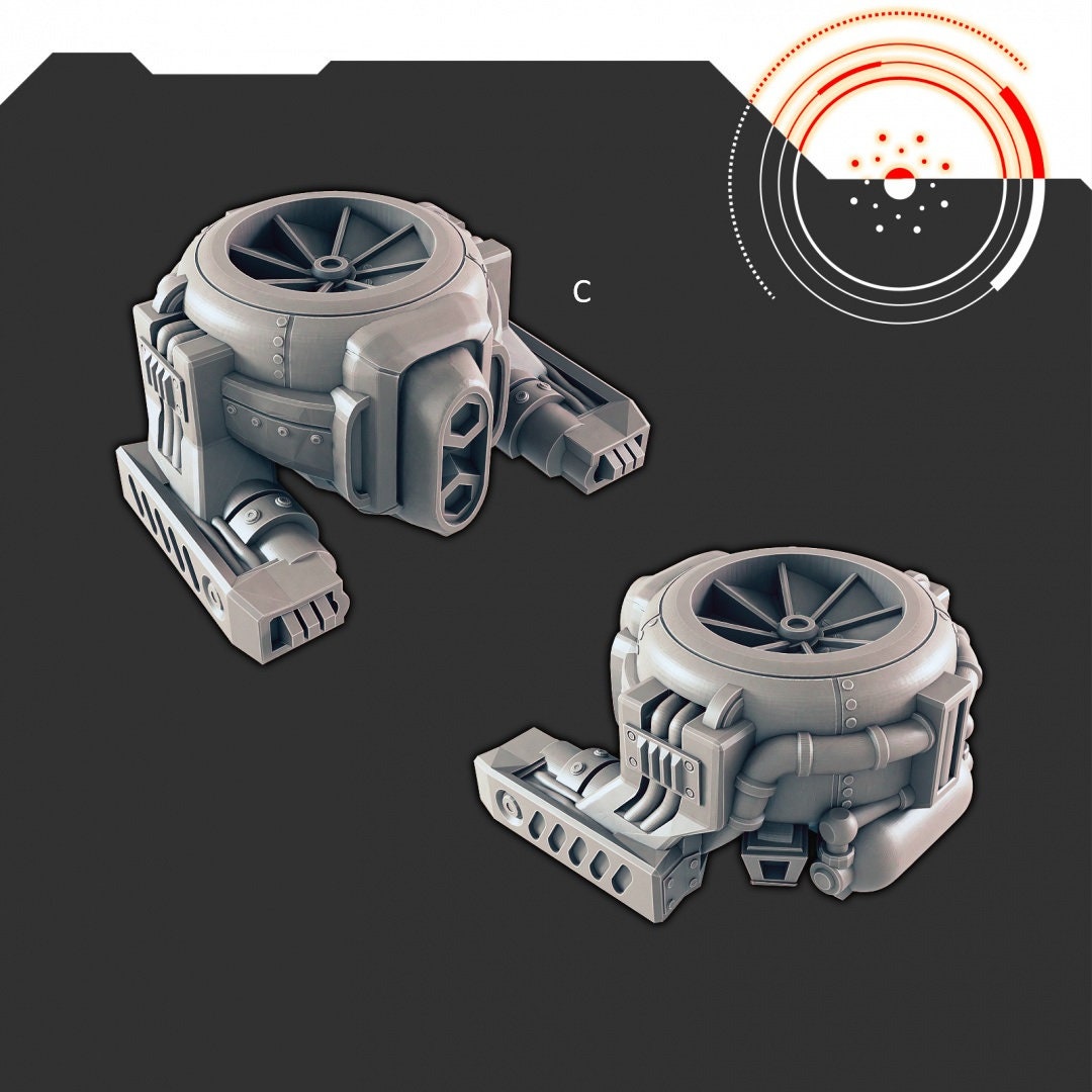 Sci-fi Factory and Repair Bots mini set - EC3D | Legion | Cyberpunk | Starfinder | Scifi | Futuristic | Robot | Drone | Repair | Mechanical