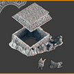 Sinking Tomb  - DND Terrain, EC3D Scorching Sands, Desert Miniatures | Temple | Sand  | Dunes | Scatter Scenery | Pathfinder | Wargaming