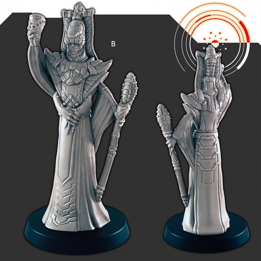 Sci-Fi Galactic Council mini set - EC3D | Legion | Cyberpunk | Starfinder | Scifi | Alien | Futuristic | Cybernetic | Human | Male | Female