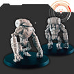 Sci-fi TITUS X mini set - EC3D | Legion | Cyberpunk | Starfinder | Scifi | Futuristic | Cybernetic | Alien | Human | Male | Female | Robot