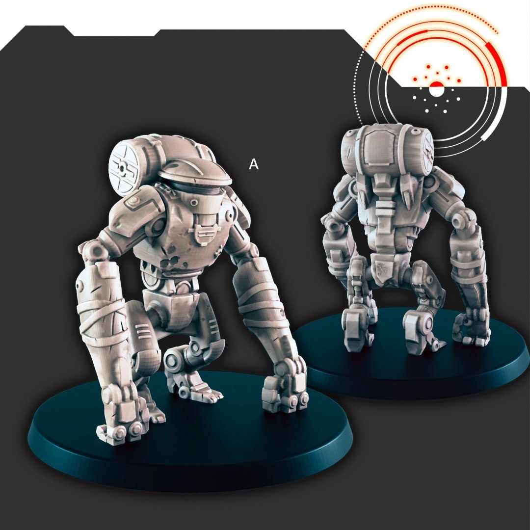 Sci-fi TITUS X mini set - EC3D | Legion | Cyberpunk | Starfinder | Scifi | Futuristic | Cybernetic | Alien | Human | Male | Female | Robot