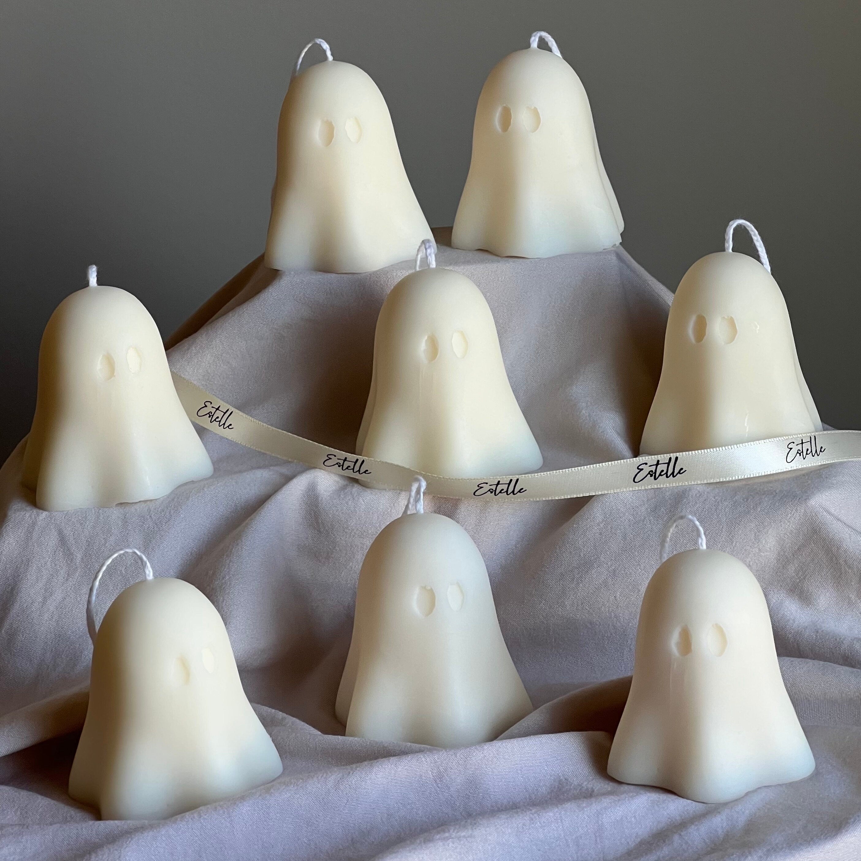 Handmade Halloween Ghost Candle | Sculptural Soy Wax Home Decor