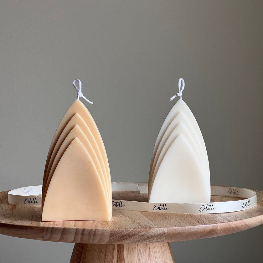 Skyscraper Candle: Geometric Pillar, Minimalist Home Decor, Vegan