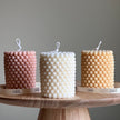 Bubble Soy Wax Pillar Candle: Geometric Home Decor