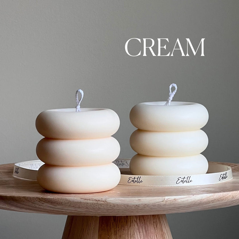 Round Soy Wax Pillar Candle | Unscented Decorative Candle