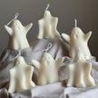 Handmade Halloween Ghost Candle: Sculptural Soy Wax Decor