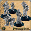 Troublemakers mini set for DnD | Townsfolk | Everyday Folk | Male | Female | Keg | Bully | Drunk | 28mm 32mm | Pathfinder | Fantasy Villager
